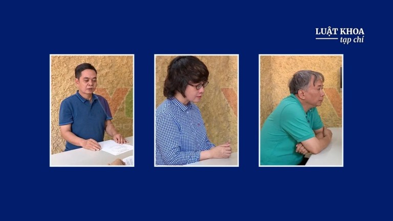 Ông Đào Bá Đoàn, bà Nguyễn Thúy Hằng, và ông Nguyễn Văn Yên tại cơ quan điều tra. Ảnh: VTV.